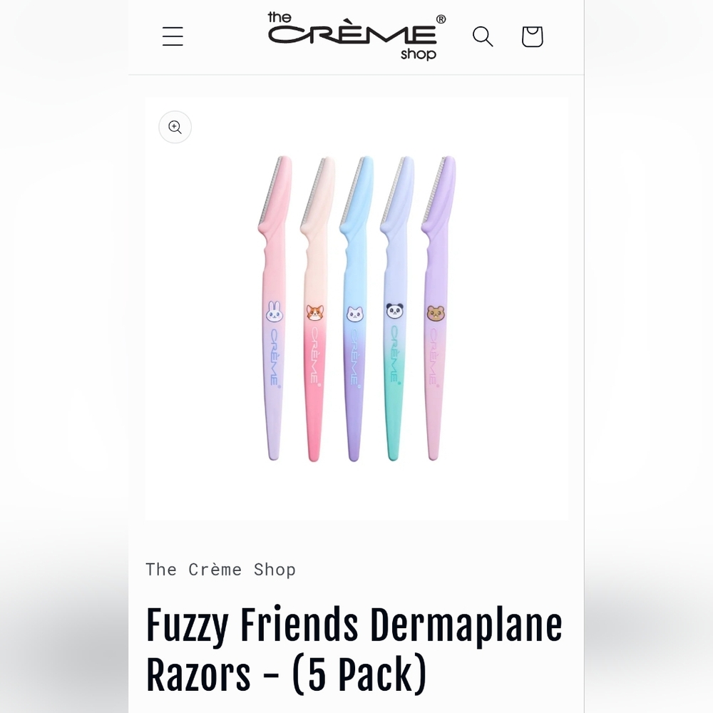The Creme Shop Fuzzy Friends Dermaplane Razors (5pc.)